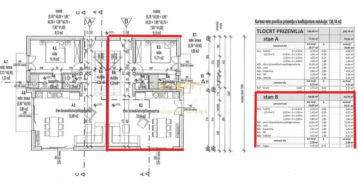 Doppia casa vicino al mare, 5 camere da letto